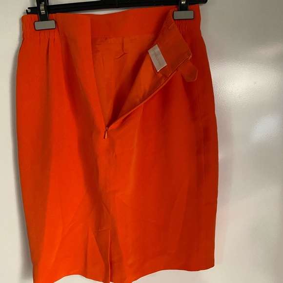 100% SILK DANA BUCHMAN MIDI SKIRT Sz10 - Picture 5 of 12